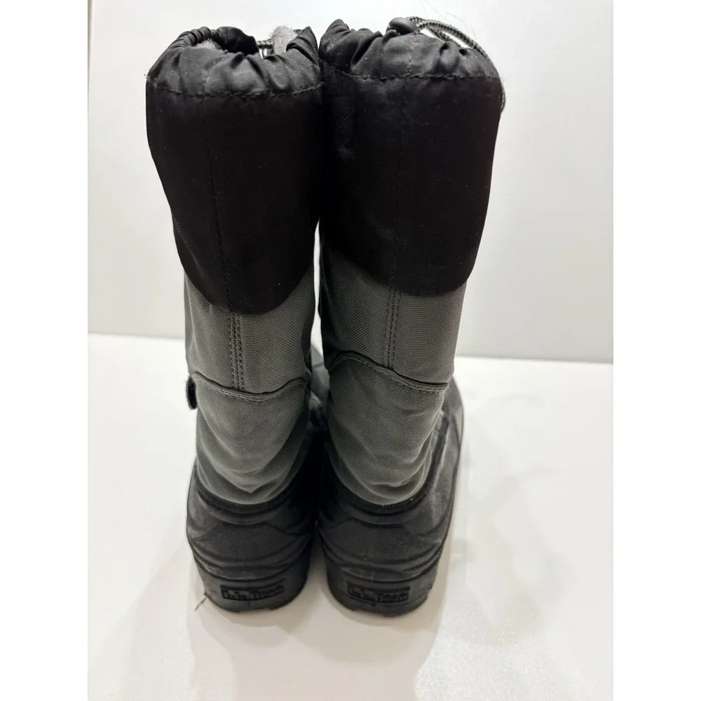 LL Bean Winter Snow Boots Kids Size 5 Northwoods  Black Gray Felt‎ Lined Unisex
